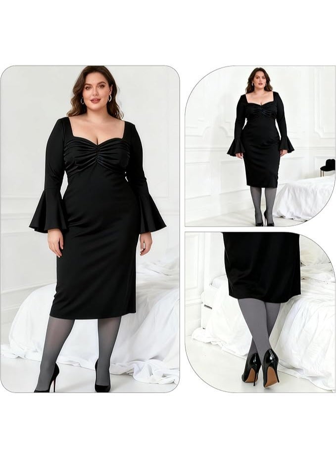 Remy Belle Grey Fleece Lined Tights Women 300G Thick One Line Thermal Winter Warm Translucent Sheer Tight, Winter Thick Pantyhose Slim Stretchy Leggings - Image 4